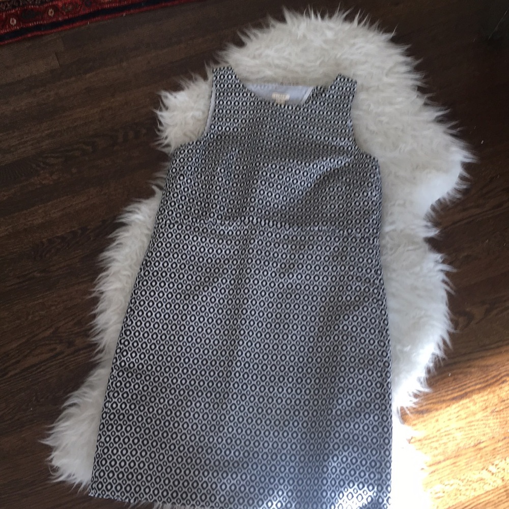 J Crew Patterned  Shift Dress with Open Back